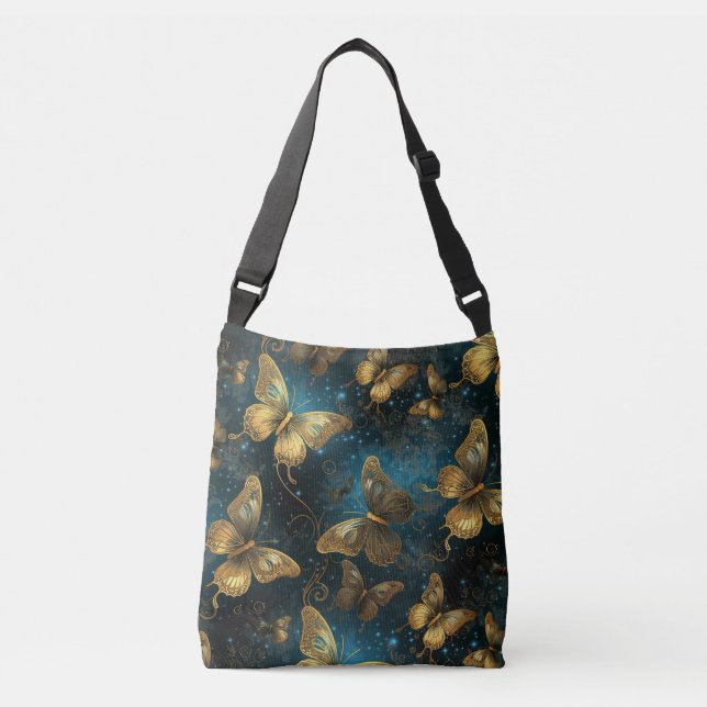 Bolsa de la boca de la cruz de mariposas doradas (Anverso)
