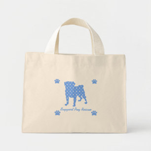 Bolsa De La Bolsa De La Bolsa Azul De Pug De Resca
