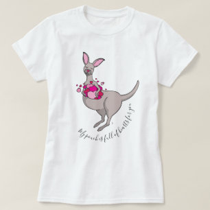 Bolsa de la camiseta gris del gráfico del canguro