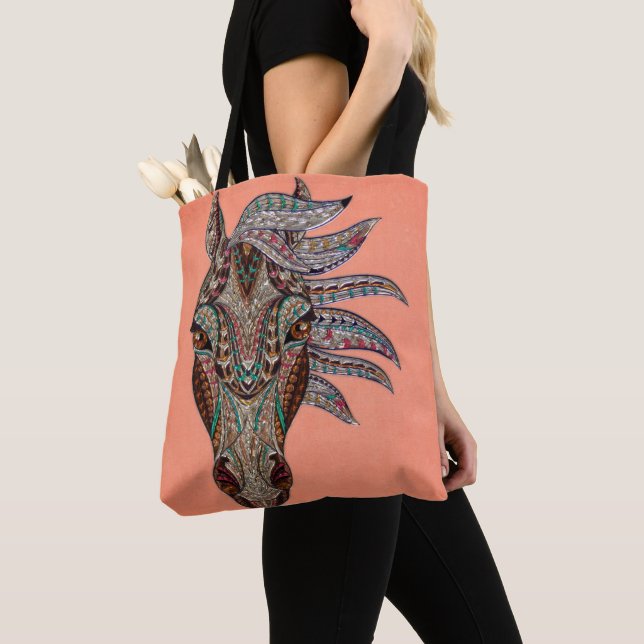 Bolsa de la cara del caballo intrincada (Detalle)
