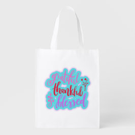 Bolsa De La Compra Agradecida Cita Bendecida