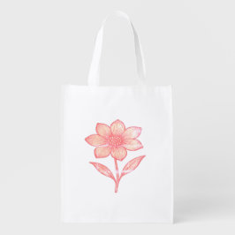Bolsa De La Compra "Bolsa Floral Oscura Rosa Tote