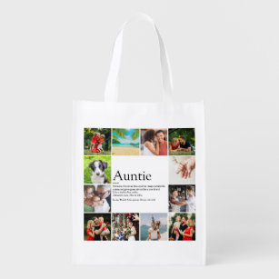 Bolsa De La Compra Collage de fotos de citas de definición de tía