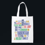 Bolsa De La Compra Hanukkah Palabras vacaciones reutilizables Tote Ba<br><div class="desc">Puede encontrar elementos de coordinación adicionales en nuestra colección "Hanukkah Words Holiday".</div>
