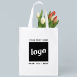 Bolsa De La Compra Logotipo simple y texto<br><div class="desc">Simple logotipo minimalista y personalizado para promocionar su negocio. Reemplace el logotipo y el texto por el propio personalizar.</div>