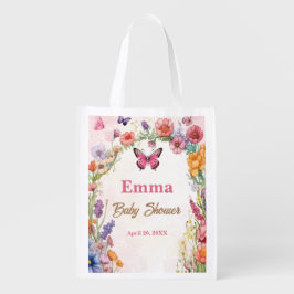 Bolsa De La Compra Mariposas rosadas Jardín floral Baby Shower