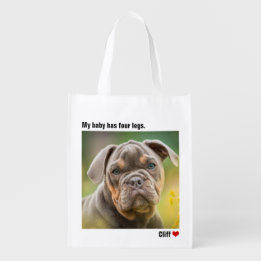 Bolsa De La Compra Perro personalizado de fotografía grande de person