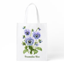 Personalizable Púrpura Pansies