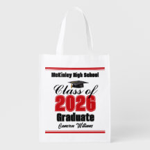 Personalized Red Class of 2026 Graduation Party