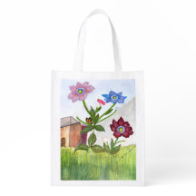 Pintura acuarela de flores y mariposa