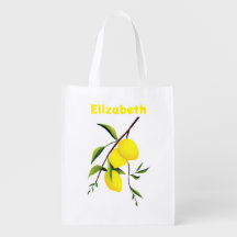 Rama de limón amarillo en negrita