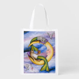 Bolsa De La Compra Reutilizable Cat Mermaid 29