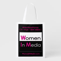 Women In Media EZ bolsa de compra plegable - Negro