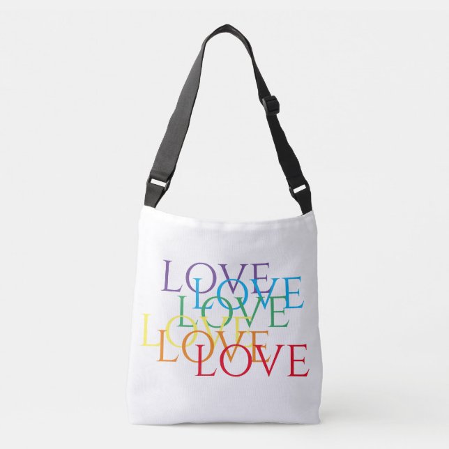 Bolsa de la cruz del cuerpo del AMOR de RAINBOW (Anverso)