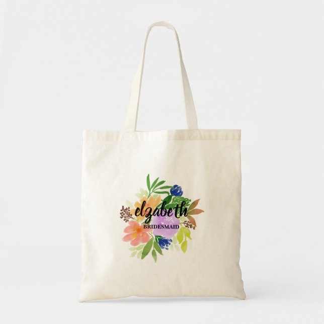 Bolsa de la dama de honor de las novias con flores (Frente)