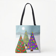 Bolsa de la escena del árbol de Navidad