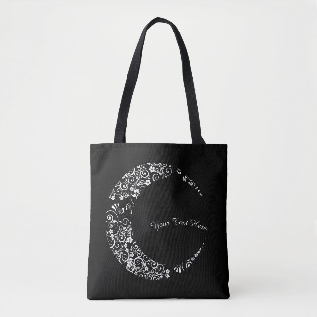 Bolsa de la luna de la luna floral personalizada (Anverso)