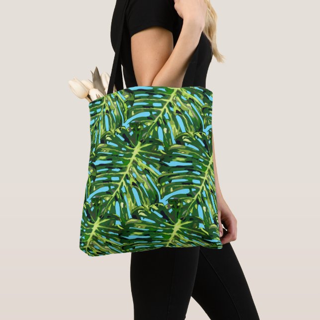 Bolsa de la Monstera Tropical o Bolsa del cuerpo c (Detalle)