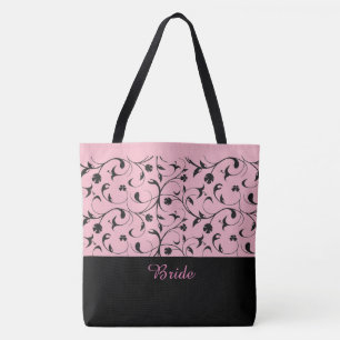 Bolsa de la novia rosa y negro