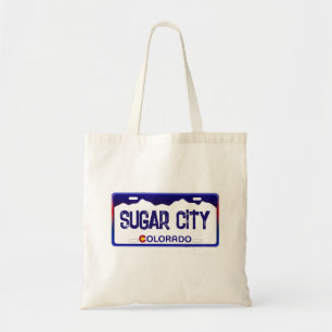 Bolsa de la placa azul de la matrícula Sugar City 