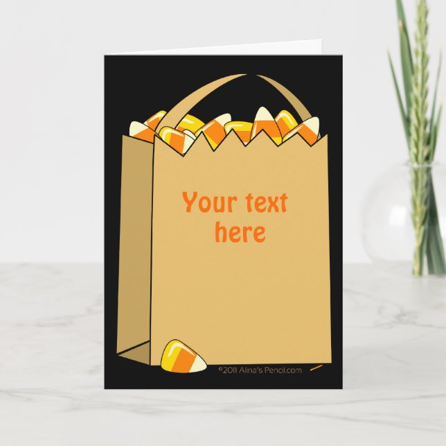 Bolsa de la plantilla de Halloween de Candy Corn (Anverso)