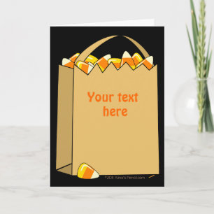 Bolsa de la plantilla de Halloween de Candy Corn F