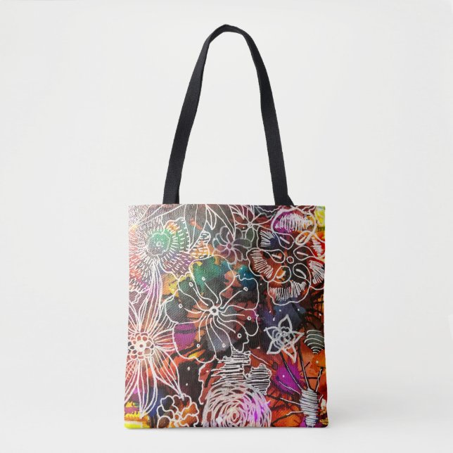 Bolsa de la selva floral abstracta (Anverso)