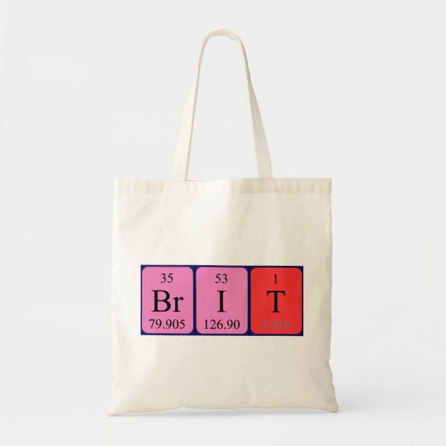Bolsa de la tabla periódica Brit (Frente)