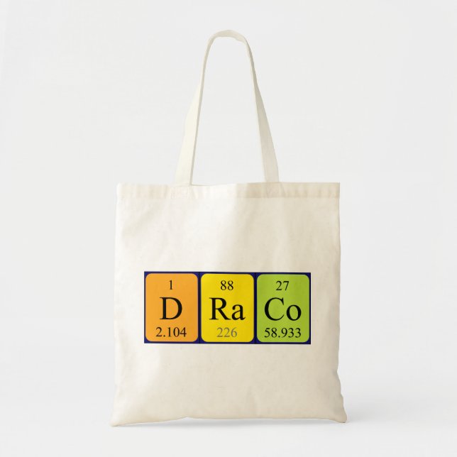 Bolsa de la tabla periódica Draco (Frente)