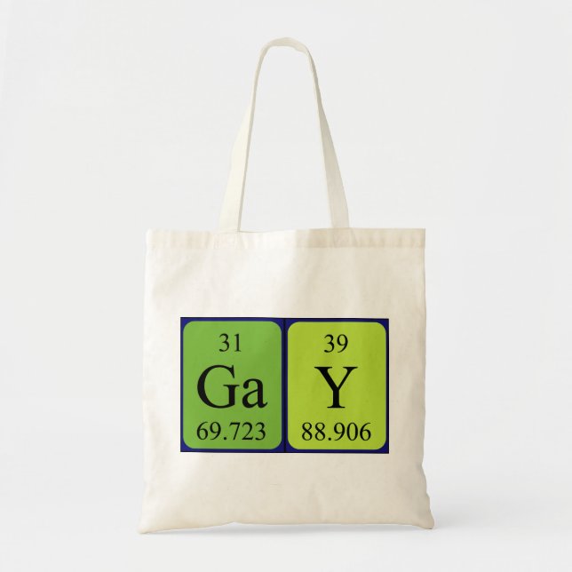Bolsa de la tabla periódica gay (Frente)
