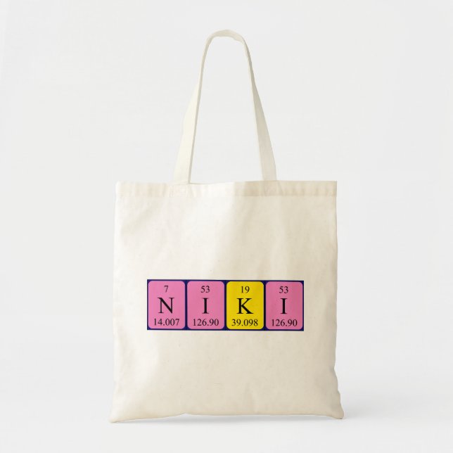 Bolsa de la tabla periódica Niki (Frente)