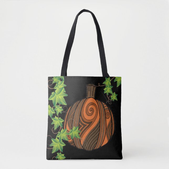 Bolsa de la toalla de calabaza abstracta única Hal (Anverso)