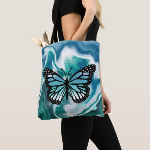Bolsa de la toga de la mariposa de mármol turquesa