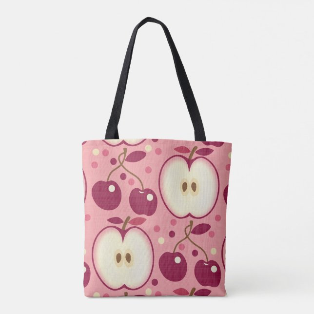 Bolsa de la toga de manzanas y cerezas rojas (Reverso)