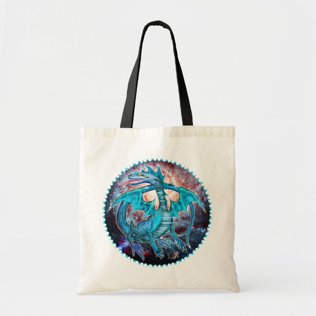 Bolsa de la Toga del Dragón Cósmico Turquesa (Frente)