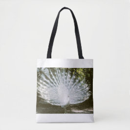 Bolsa de la toga del pavo real blanco