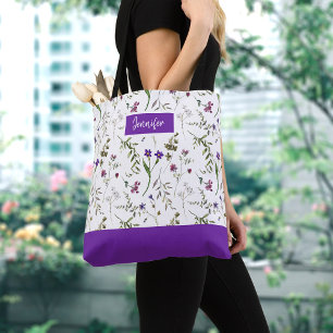 Bolsa de la toga floral de la acuarela de primaver