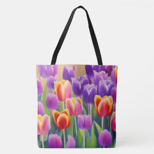 Bolsa de la toga floral de los tulipanes primavera