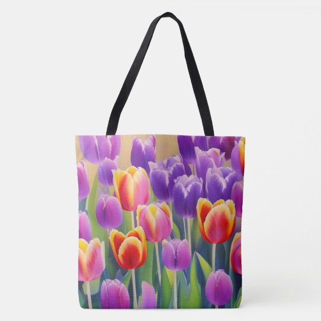 Bolsa de la toga floral de los tulipanes primavera (Anverso)