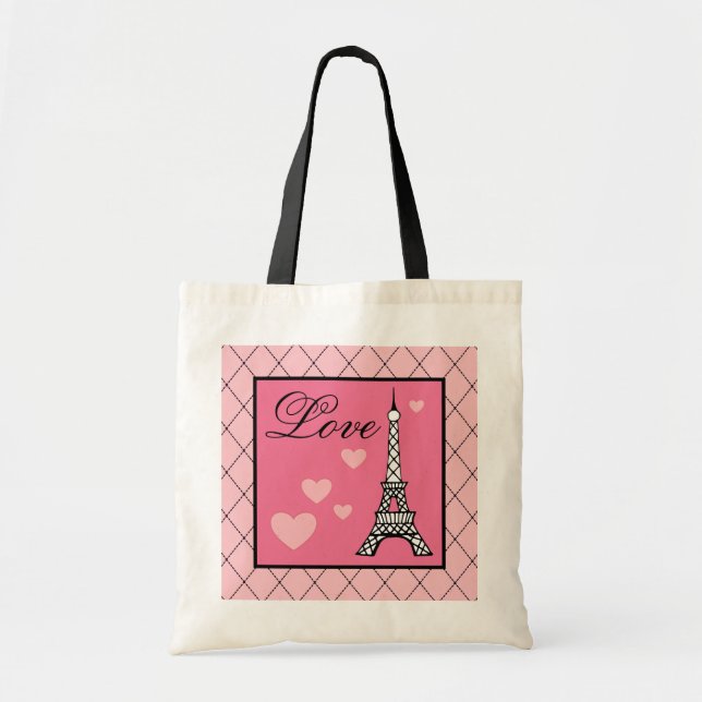 Bolsa de la Torre Eiffel Love Tote (Frente)