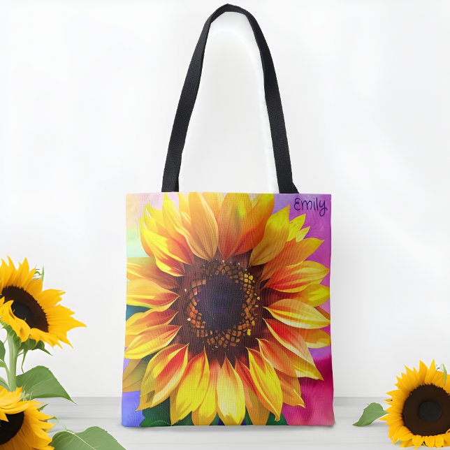 Bolsa de la tosta del girasol brillante y colorida (Nature's Bloom, Personal Gloom! 🌻👜)