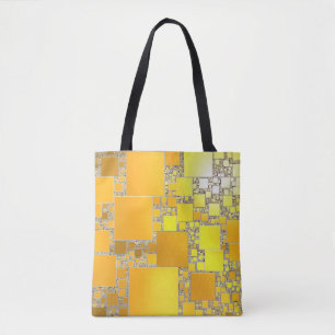 Bolsa de la tota amarilla y Naranja al cuadrado