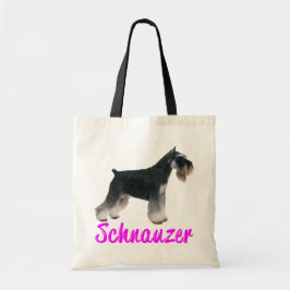 Bolsa de la tota de cachorro Schnauzer, en miniatu