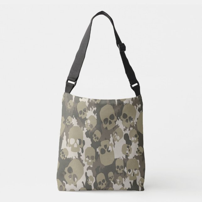 Bolsa de la tota de camuflaje con cráneos (Anverso)