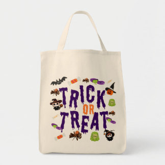 Bolsa de la tota de Halloween con truco o truco -