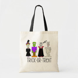 Bolsa de la tota de Halloween con trucos o trucos