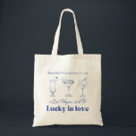 Bolsa de la tota de la batuta de las Vegas<br><div class="desc">¡Afortunadamente en el amor! Estos accesorios de personalizable de temática Las Vegas hacen perfectos regalos para damas de novias. Cambia los colores, el nombre de la novia, algunos de los tipos de letra, el tipo de bolso de té, etc. y hazlo tú mismo para tu fin de semana de soltera!...</div>