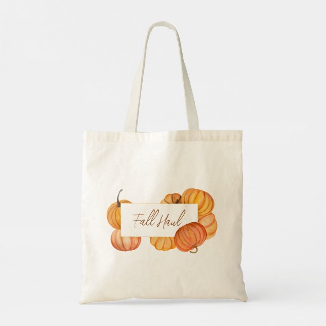 Bolsa de la tota de la calabaza del alto otoño (Reverso)