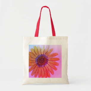 Bolsa de la tota de la flor dibujada a mano