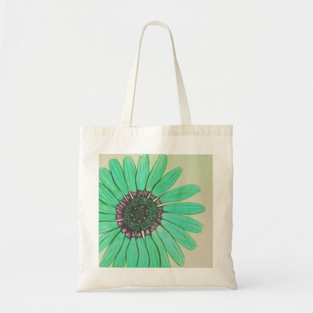 Bolsa de la tota de la flor dibujada a mano (Frente)